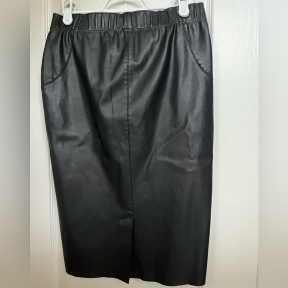 Vero Moda high waisted pencil skirt-faux leather-elastic waistband - Picture 3 of 5